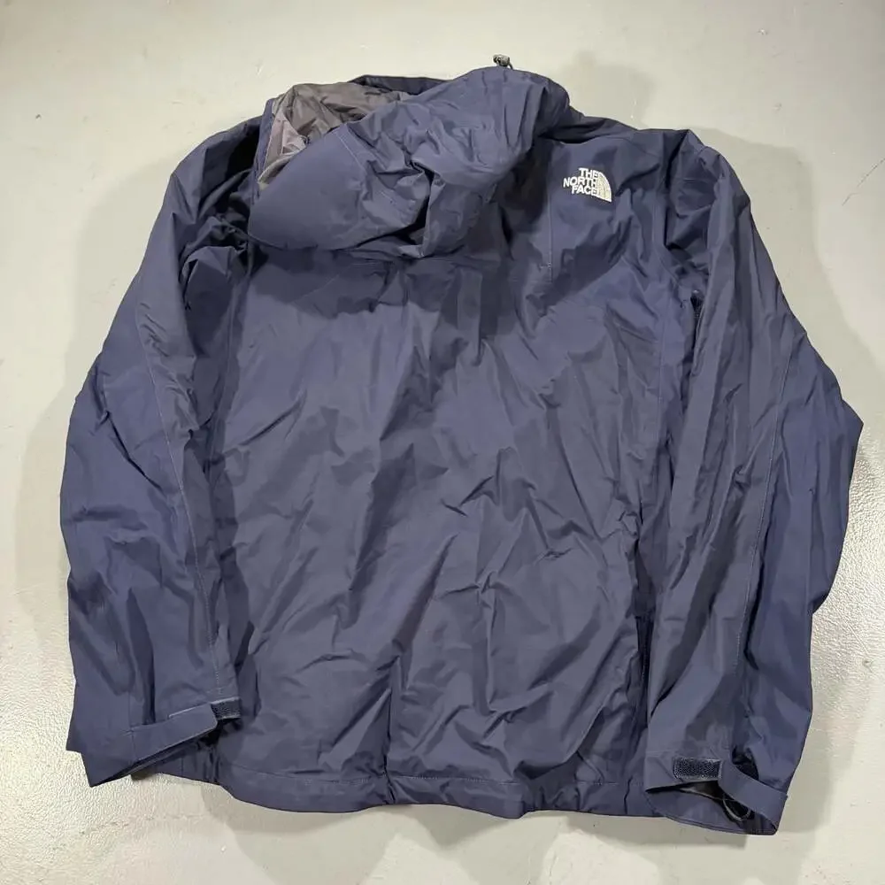 The North Face HyVent Men's Navy Blue Zip Hooded Waterproof Jacket Mens Large